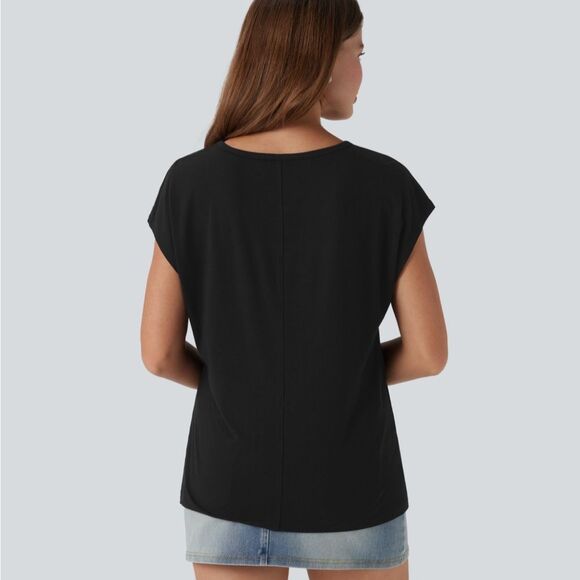 NWT Halara V-neck Tee - Picture 5 of 6